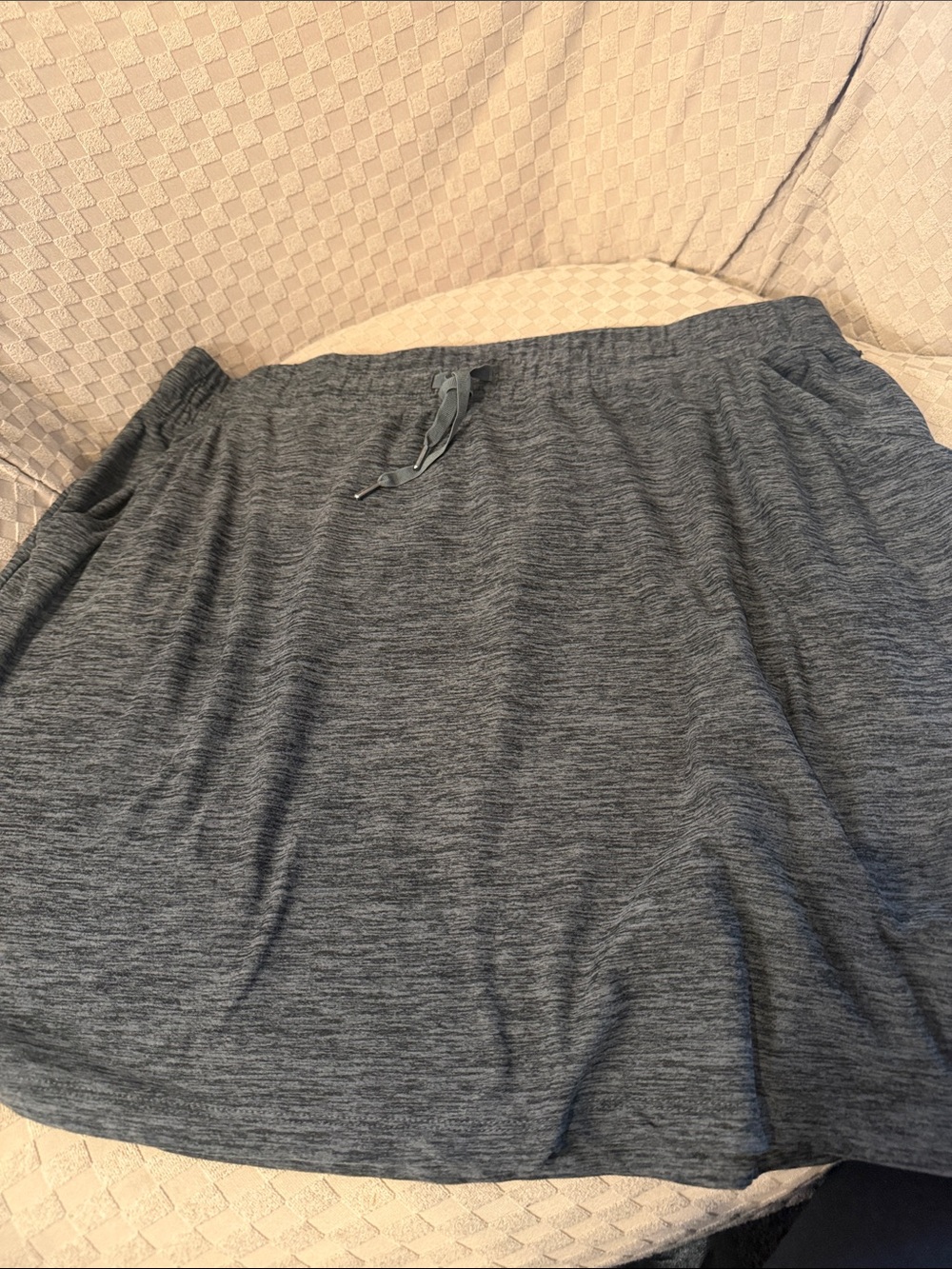 Kyodan Gray Heather Active Skirt with Elastic Waist